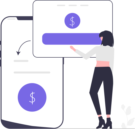 No hidden fees and support illustration